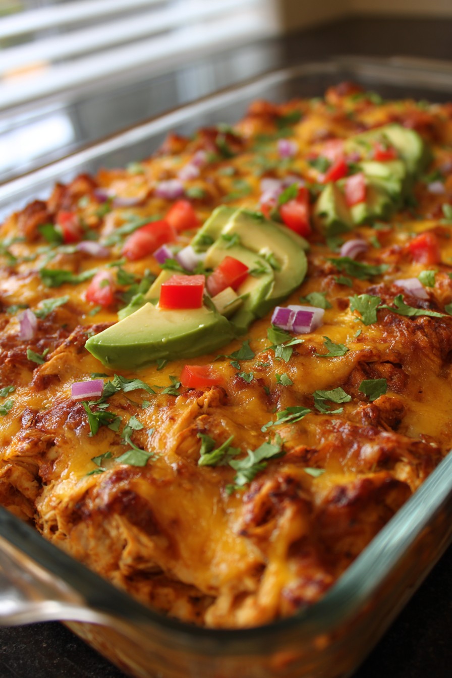 Easy Chicken Burrito Casserole