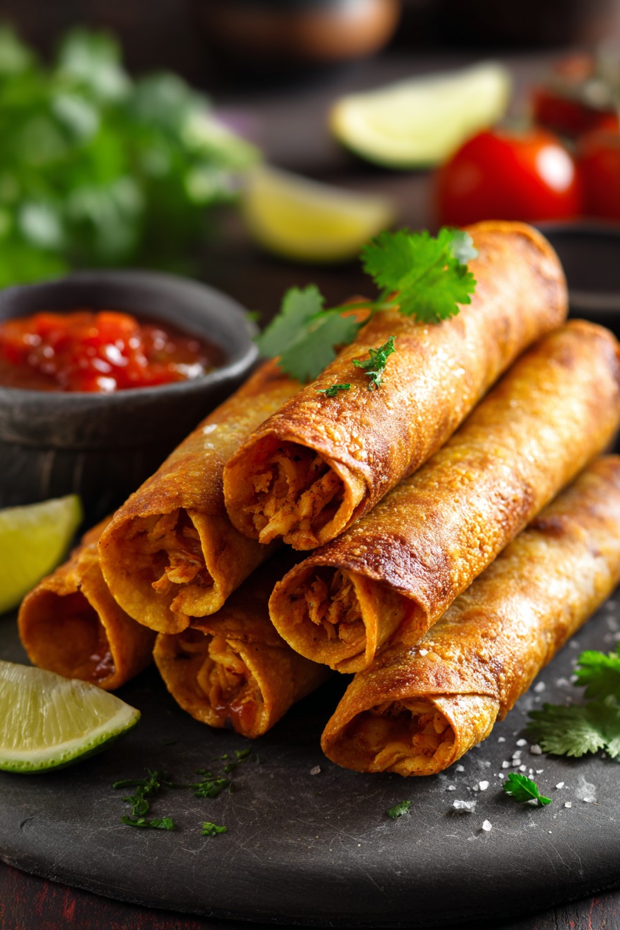 Irresistible Gluten-Free Chicken Taquitos