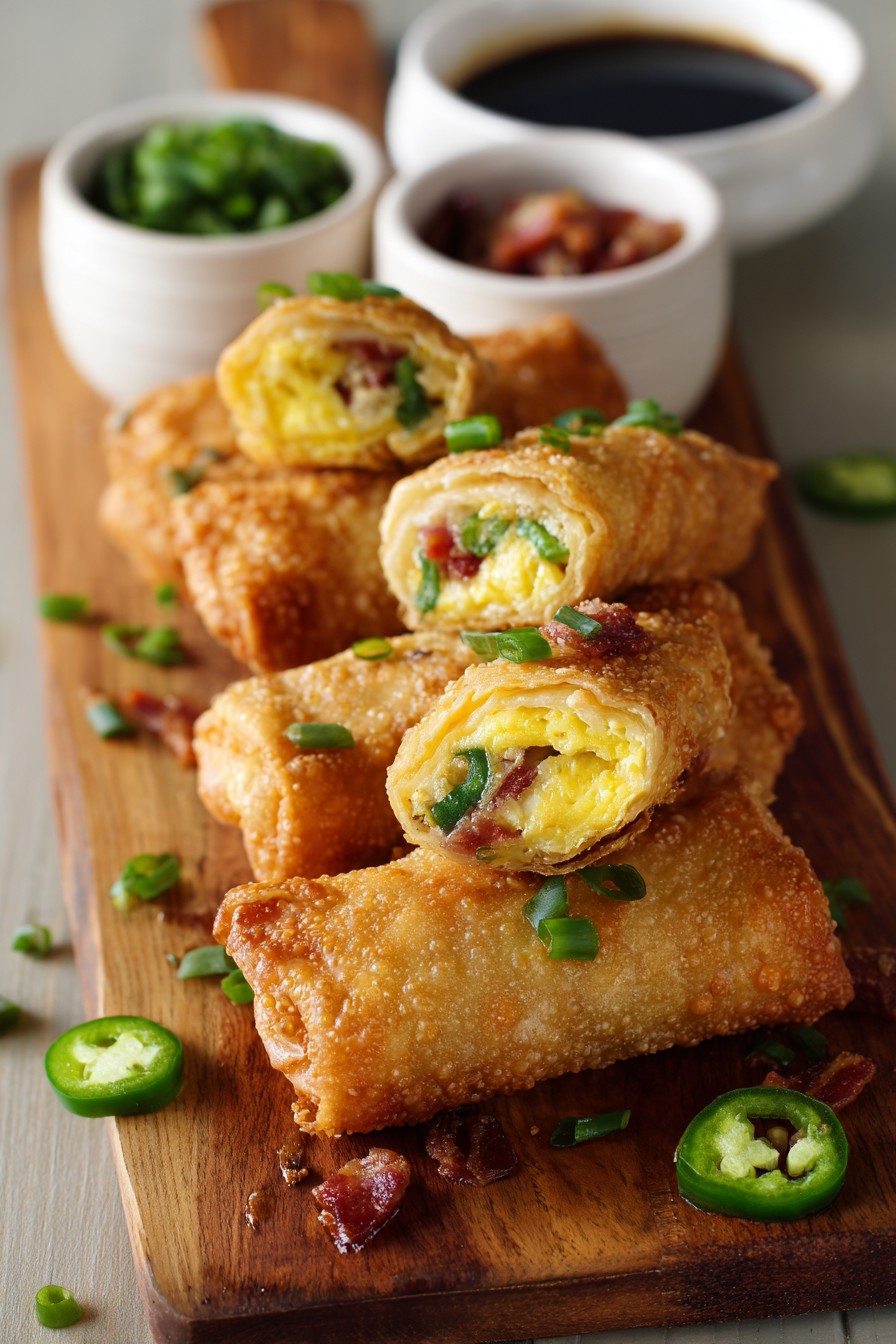 Tasty Finger Food Mini Jalapeno Popper Egg Rolls